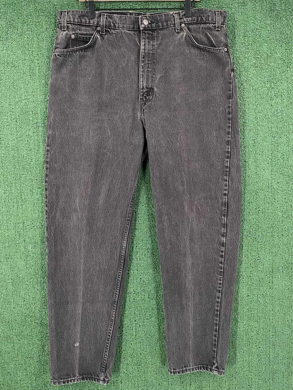 VTG 90’s Levi's 550 Orange Tab Relaxed Fit Tapered Leg Black Jeans Mens 38”x 31”